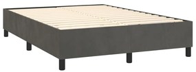 ΚΡΕΒΑΤΙ BOXSPRING ΜΕ ΣΤΡΩΜΑ ΣΚΟΥΡΟ ΓΚΡΙ 140X190 ΕΚ. ΒΕΛΟΥΔΙΝΟ 3132676