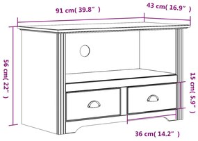 ΈΠΙΠΛΟ ΤΗΛΕΟΡΑΣΗΣ BODO 2 ΣΥΡΤΑΡΙΑ ΚΑΦΕ 91X43X56 ΕΚ. ΜΑΣΙΦ ΠΕΥΚΟ 355075