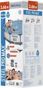 Bestway Σετ Πισίνας Steel Pro MAX 366 x 76 εκ.