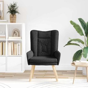 vidaXL Χαλαρωτική Πολυθρόνα Μαύρο 63 x 67 x 94 εκ. ύφασμα