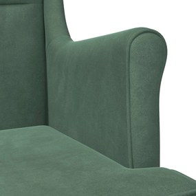 vidaXL Πολυθρόνα Θαλασσί Βελούδο