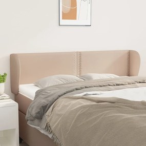 vidaXL Κεφαλάρι με Πτερύγια Καπουτσίνο 147x23x78/88εκ. Συνθετικό Δέρμα