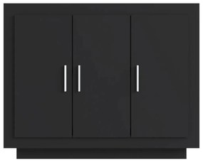 vidaXL Συρταριέρα Μαύρη 92x35x75 εκ. από Επεξεργασμένο Ξύλο