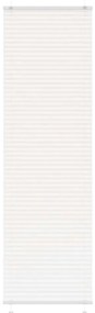 vidaXL Πλισέ περσίδα Λευκό 55x200 cm Πλάτος υφάσματος 54,4 cm