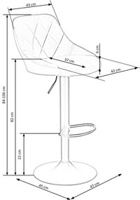 Bar 101 Καρεκλα Γκρι