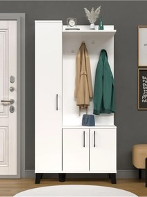 Ντουλάπα από Συνθετικό ξύλο Λευκό 90x180x180 cm