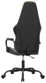 Καρέκλα Gaming Μασάζ Χρυσό/Μαύρο από Συνθετικό Δέρμα - Χρυσό