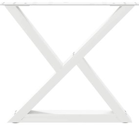 vidaXL Πόδια Τραπεζιού Σαλονιού 2 τεμ. Λευκά 60x(42-43,3) εκ. Ατσάλι