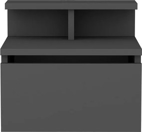Κομοδίνο Ανθρακί ALICE 39,8x35x31,9