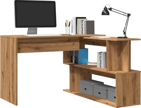 vidaXL Γραφείο Γωνιακό Τεχνίτης Δρυς 200,5x50x76 εκ Επεξεργασμένο Ξύλο