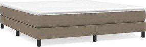 vidaXL Κρεβάτι Boxspring με Στρώμα Taupe 180x200 εκ. Υφασμάτινο