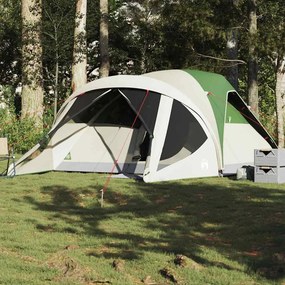 VidaXL Σκηνή Οικογενειακή Τούνελ 6 Ατόμων Αδιάβροχη Πράσινη