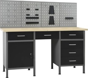 vidaXL Πάγκος Εργασίας με Τέσσερα Πάνελ Τοίχου