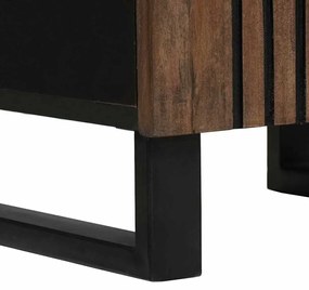 vidaXL Ντουλάπι Μπάνιου Ριγέ Καφέ 38 x 33 x 160 εκ. Μασίφ ξύλο μάνγκο