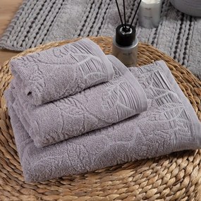Πετσέτα Livingry Grey Nef-Nef Σώματος 70x140cm 100% Βαμβάκι