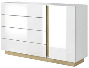 Μπουφές Arco 4s 138,2x90,5x40cm Natural-White Μοριοσανίδα