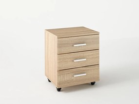Συρταριέρα τροχήλατη σε χρώμα δρυς 45x40x53 500-00825