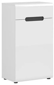 Σιφονιέρα Boston M122, Γυαλιστερό λευκό, Άσπρο, Με συρτάρια και ντουλάπια, Αριθμός συρταριών: 1, 104x60x37cm, 29 kg | Epipla1.gr
