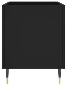Δισκοθήκη Μαύρη 74,5 x 38 x 48 εκ. από Επεξεργασμένο Ξύλο - Μαύρο