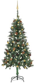 vidaXL Χριστουγεν Δέντρο Τεχν. Προφωτισμένο με Μπάλες Πράσινο 150 εκ.
