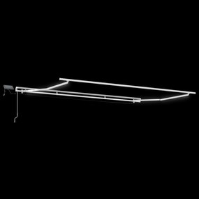 vidaXL Χειροκίνητη Αναδιπλούμενη Τέντα με LED Μαύρη 500x350 εκ