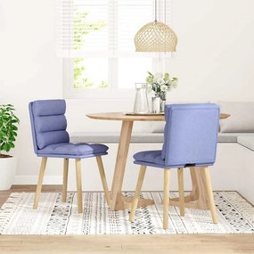vidaXL Καρέκλες τραπεζαρίας 2 τεμάχια τζιν μπλε ύφασμα