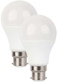 Λαμπτήρας Led A60 (Σετ 2Τμχ) B227WWP B22 7W 3000K 560lm White Aca