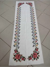 Stewehome Δρομέας τραπεζιού με ψηφιακή εκτύπωση Λευκό 140x40 cm