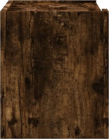 vidaXL Κομοδίνο Επιτοίχιο Καπνιστή Δρυς 45x30x35 εκ.