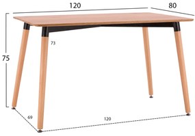 ΣΕΤ ΤΡΑΠΕΖΑΡΙΑΣ 5ΤΜΧ BRAVE HM21182 MDF TOP-ΞΥΛΟ ΟΞΙΑΣ &amp; PAPER ROPE ΣΕ ΦΥΣΙΚΟ