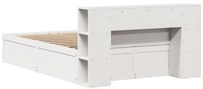 vidaXL Σκελετός Κρεβ. Χωρίς Στρώμα Λευκό 160x200 εκ Μασίφ Πεύκο