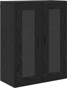 vidaXL Highboard με συρτάρι 2 pcs Μαύρη Οξυά Επεξεργασμένο ξύλο