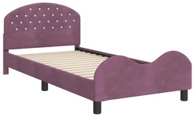 vidaXL Κρεβάτι Παιδικής Κρεβατοκάμαρας με Κεφαλάκι Μοβ 90 x 190 cm