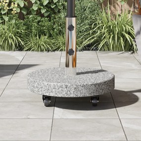 vidaXL Βάση ομπρέλας Ρυθμιζόμενος Γκρι 45 x 45 x 42.5 εκ
