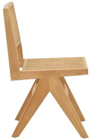 Καρέκλα Brenin φυσικό rubberwood 45x56x82εκ