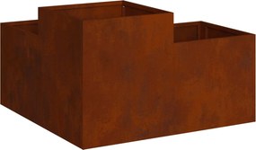 vidaXL Γλάστρα Κήπου Σκ rusty 100 x 100 x 48 εκ.