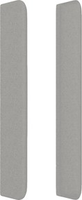 vidaXL Κρεβάτι Boxspring με Στρώμα Ανοιχτό Γκρι 80x200 εκ. Υφασμάτινο