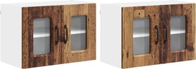 vidaXL Πάνελ πλυντηρίου πιάτων Kalmar 2 pcs Παλιό ξύλο