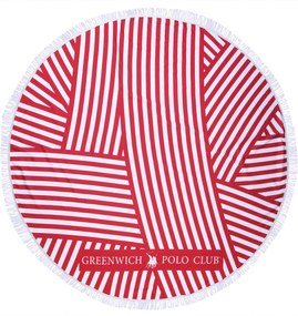 Στρογγυλή Πετσέτα Θαλάσσης Microfiber (Φ150) Greenwich Polo Club 3689 Red