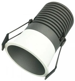 Downlight Οροφής Χωνευτό LED 15W IP20 3000K Ασπρόμαυρο S094 Zambelis-S094-Μαύρο-Λευκό S094