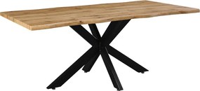 Tραπέζι Gilman pakoworld MDF sonoma-μαύρο 180x90x75εκ