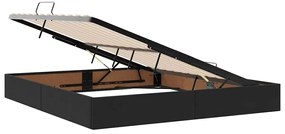 vidaXL Κρεβάτι με αποθηκευτικό χώρο και LED Μαύρο 180 x 200 cm Βελούδο