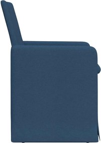 vidaXL Καρέκλες φαγητού 2 pcs Μπλε 57 x 67 x 95 εκ ύφασμα