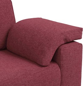 vidaXL 3-Θέσιος καναπές Κόκκινο 220 cm ύφασμα