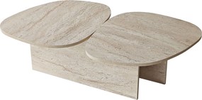 Τραπεζάκι Σαλονιού Τραβερτίνη PREVAFE 125x60x38