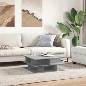 vidaXL Τραπεζάκι Σαλονιού Γκρι Σκυροδ. 70x70x29 εκ. Επεξεργ. Ξύλο