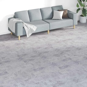 vidaXL Πλάκες Δαπέδου 18 pcs Γκρι 5,26 τ.μ. PVC