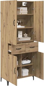 vidaXL Highboard Artisan Oak 69,5 x 34 x 180 εκ. Επεξεργασμένο ξύλο