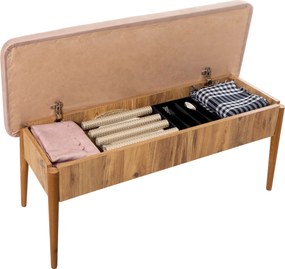 Αναπαυτικό Διθέσιο Κάθισμα Πεύκο Atlantic / Πέτρα VINA 110x46x85