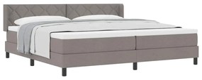vidaXL Κρεβάτι box spring με στρώμα με στρώμα Taupe 200 x 200 cm